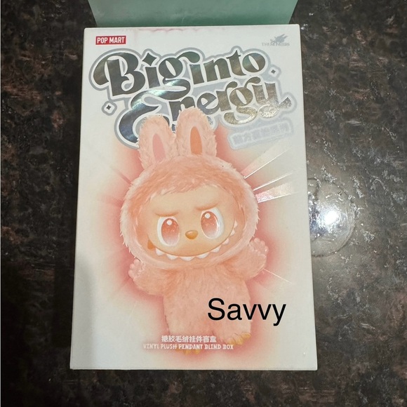 POP MART LABUBU Authentic Bing into Energy “Loyalty”Pink/Yell Plush Keychain NIB - Picture 4 of 12